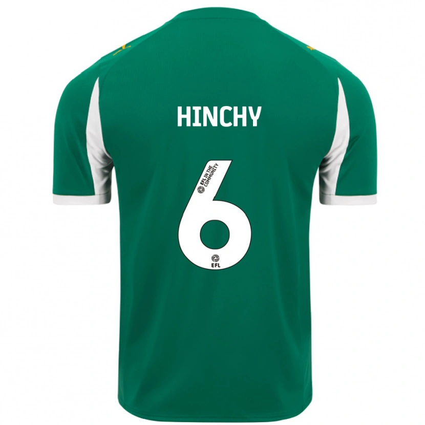 Danxen Homem Camisola Jack Hinchy #6 Verde Branco Alternativa 2025/26 Camisa