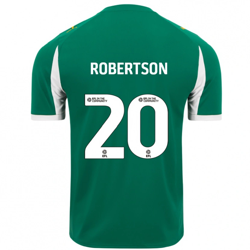 Danxen Homem Camisola Scott Robertson #20 Verde Branco Alternativa 2025/26 Camisa
