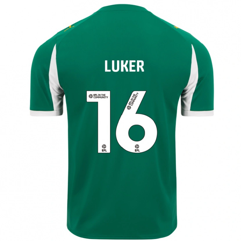 Danxen Homem Camisola Jayden Luker #16 Verde Branco Alternativa 2025/26 Camisa