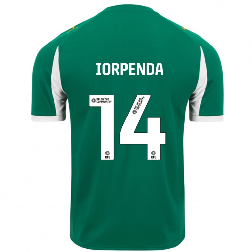 Danxen Homem Camisola Tom Iorpenda #14 Verde Branco Alternativa 2025/26 Camisa