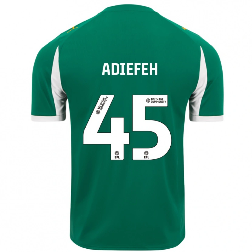 Danxen Homem Camisola Daniel Adiefeh #45 Verde Branco Alternativa 2025/26 Camisa