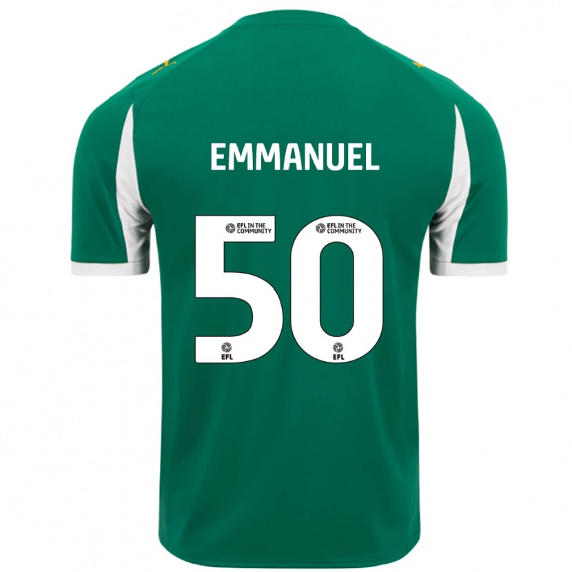 Danxen Homem Camisola Daniel Emmanuel #50 Verde Branco Alternativa 2025/26 Camisa