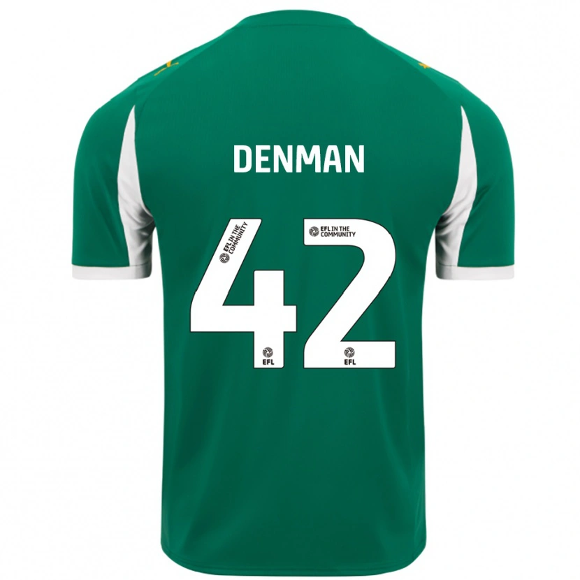 Danxen Homem Camisola Zac Denman #42 Verde Branco Alternativa 2025/26 Camisa