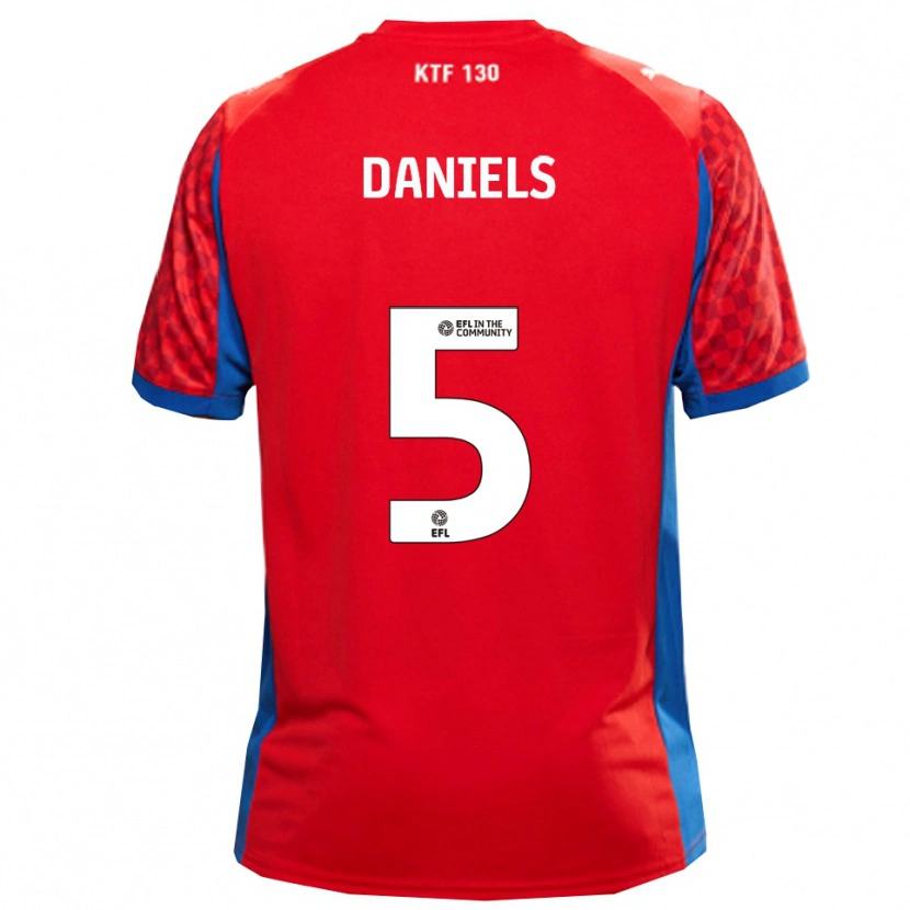Danxen Homem Camisola Donervon Daniels #5 Vermelho Azul Alternativa 2025/26 Camisa