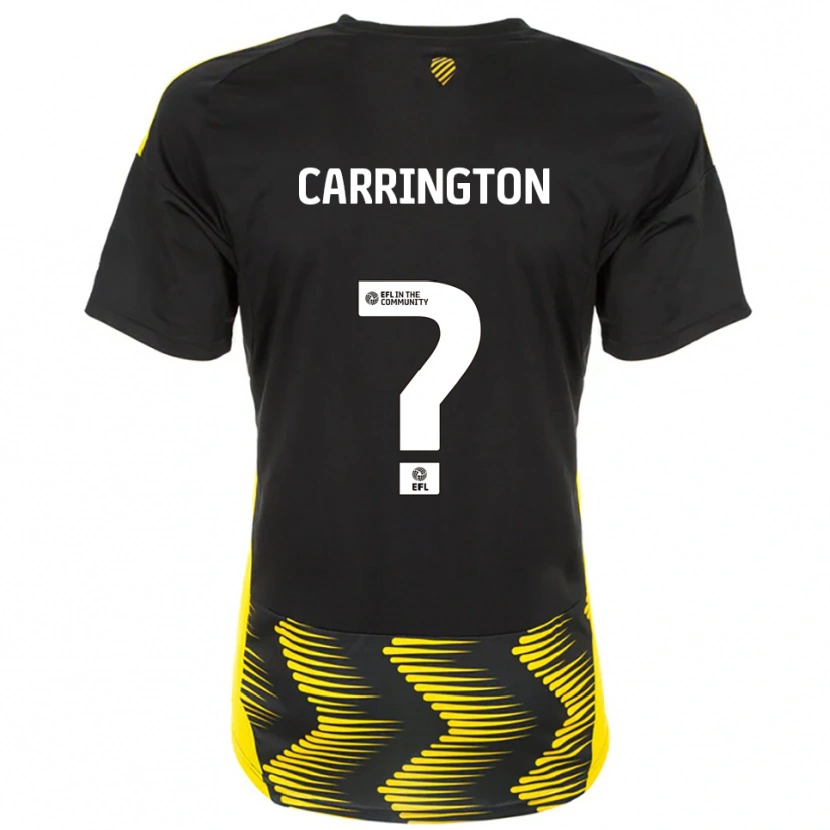 Danxen Homem Camisola Abbie Carrington #0 Preto Amarelo Alternativa 2025/26 Camisa