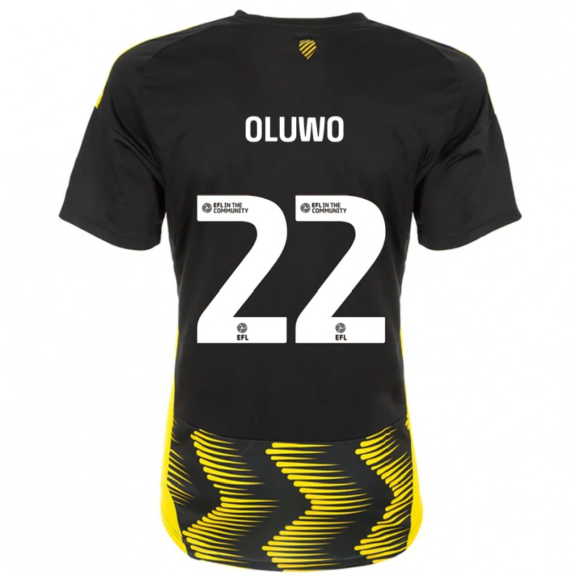 Danxen Homem Camisola Adebola Oluwo #22 Preto Amarelo Alternativa 2025/26 Camisa