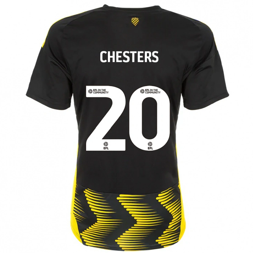 Danxen Homem Camisola Dan Chesters #20 Preto Amarelo Alternativa 2025/26 Camisa