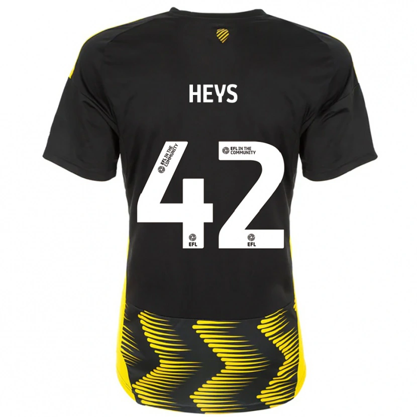Danxen Homem Camisola Marshall Heys #42 Preto Amarelo Alternativa 2025/26 Camisa