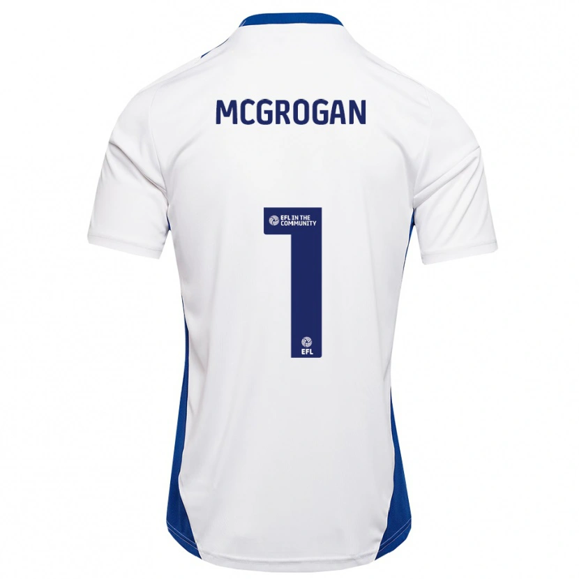 Danxen Homem Camisola Emily Mcgrogan #1 Branco Azul Alternativa 2025/26 Camisa