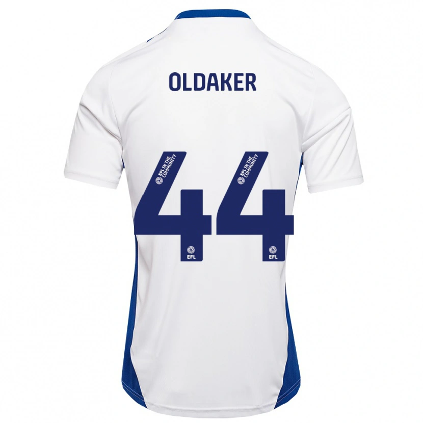 Danxen Homem Camisola Darren Oldaker #44 Branco Azul Alternativa 2025/26 Camisa