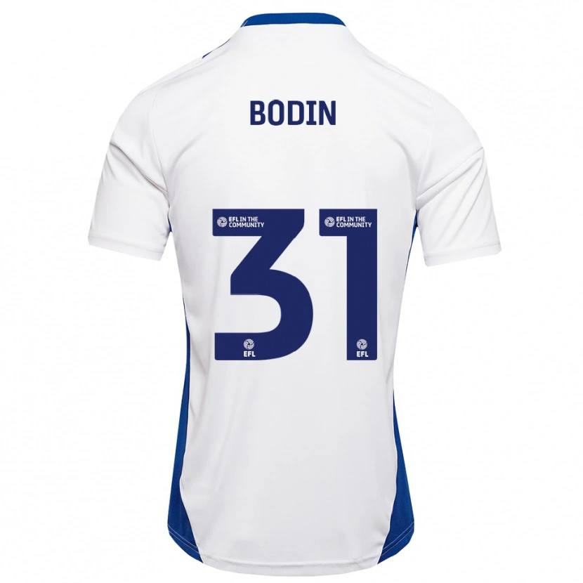 Danxen Homem Camisola Billy Bodin #31 Branco Azul Alternativa 2025/26 Camisa
