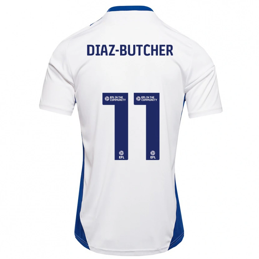 Danxen Homem Camisola Helena Diaz-Butcher #11 Branco Azul Alternativa 2025/26 Camisa