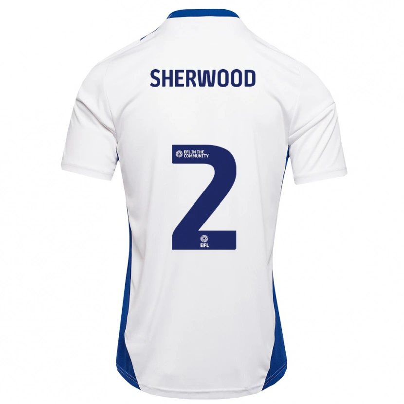 Danxen Homem Camisola Katie Sherwood #2 Branco Azul Alternativa 2025/26 Camisa