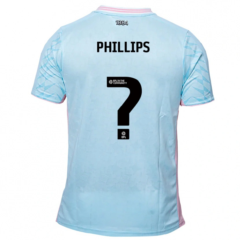 Danxen Homem Camisola Ruby Phillips #0 Azul Celeste Rosa Alternativa 2025/26 Camisa