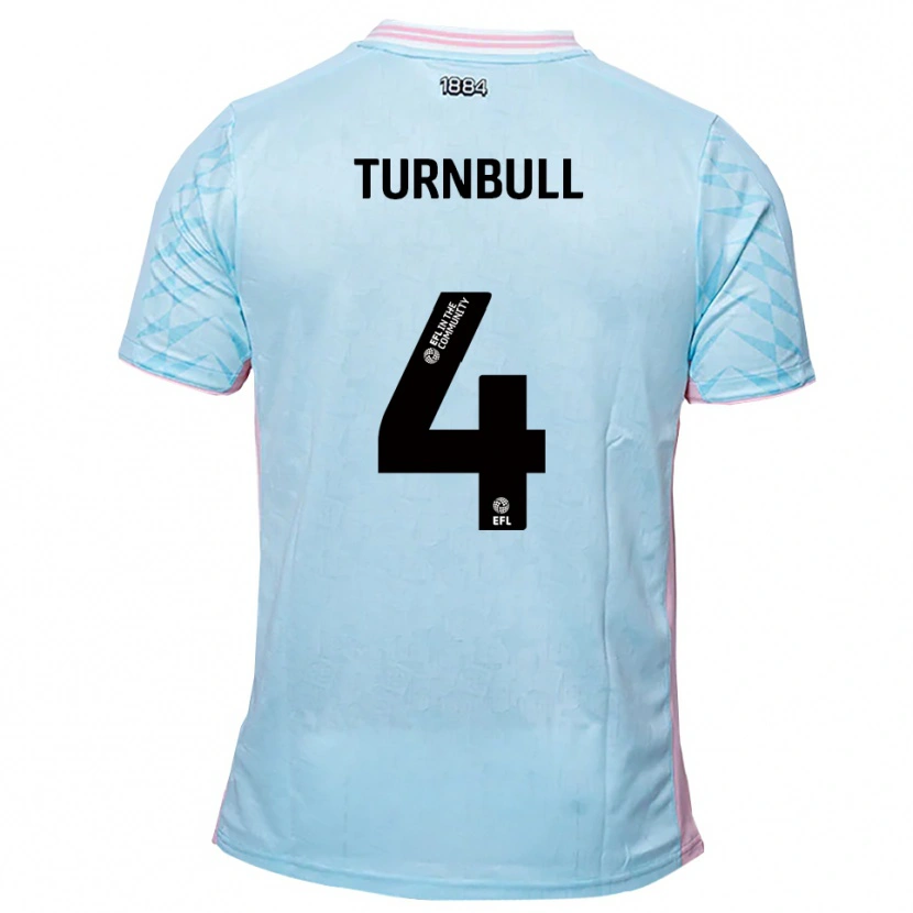 Danxen Homem Camisola Jordan Turnbull #4 Azul Celeste Rosa Alternativa 2025/26 Camisa