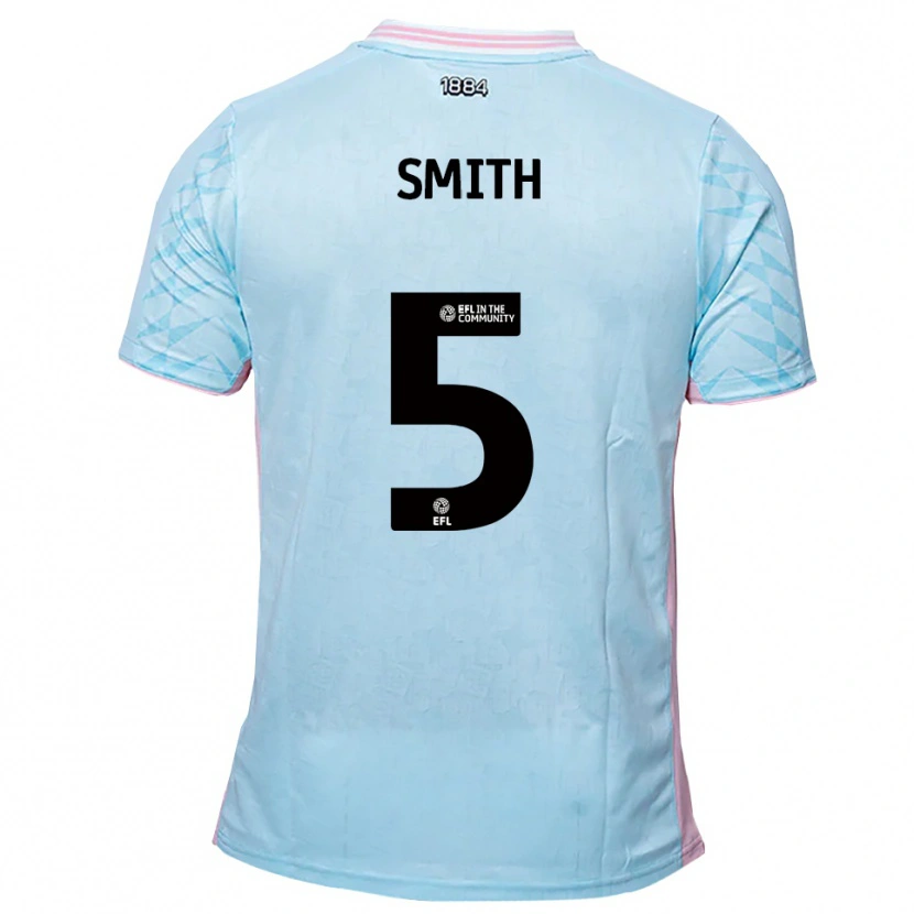 Danxen Homem Camisola Nathan Smith #5 Azul Celeste Rosa Alternativa 2025/26 Camisa