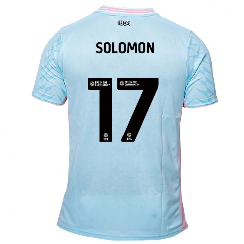 Danxen Homem Camisola Sol Solomon #17 Azul Celeste Rosa Alternativa 2025/26 Camisa