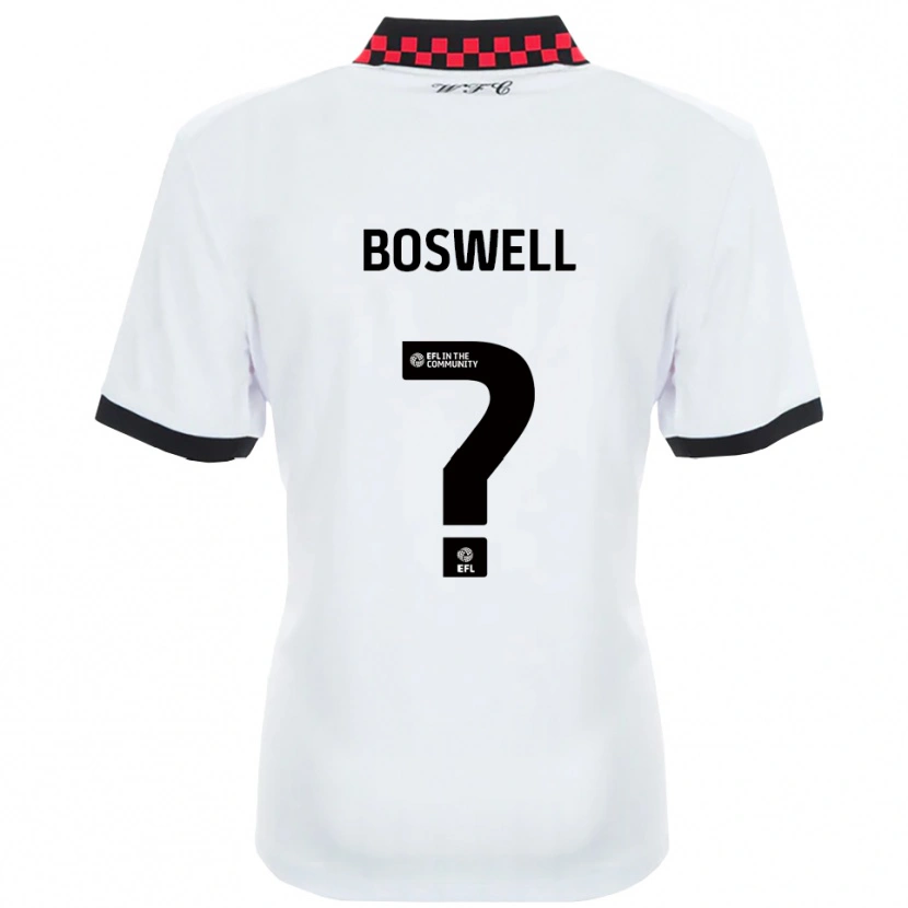 Danxen Homem Camisola Lucy Boswell #0 Branco Preto Alternativa 2025/26 Camisa