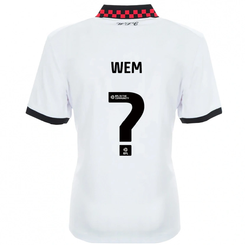 Danxen Homem Camisola Steph Wem #0 Branco Preto Alternativa 2025/26 Camisa