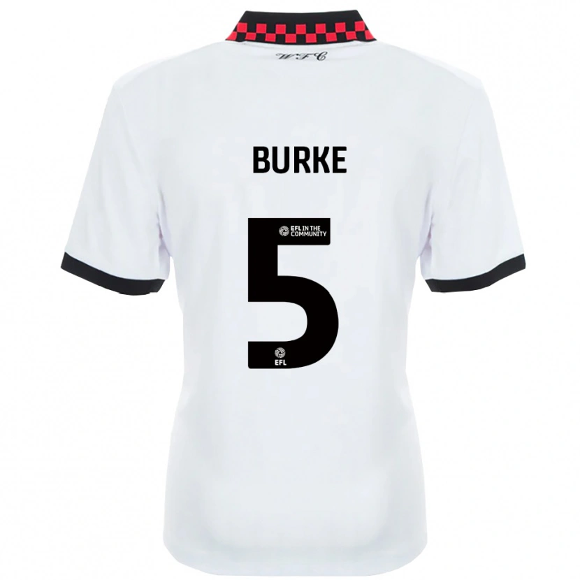 Danxen Homem Camisola Harrison Burke #5 Branco Preto Alternativa 2025/26 Camisa