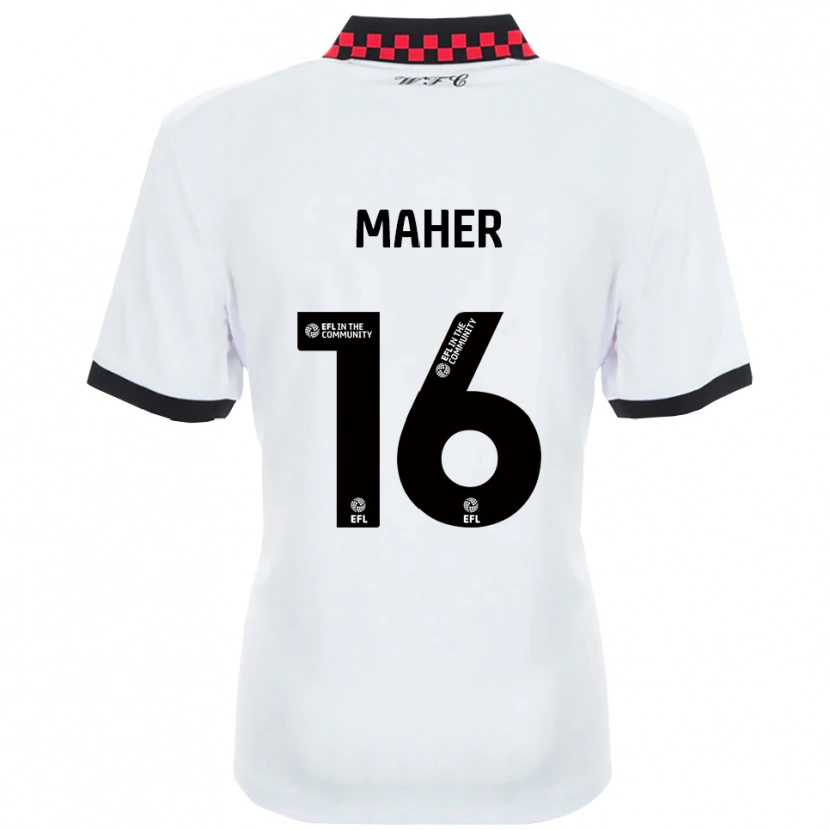 Danxen Homem Camisola Ronan Maher #16 Branco Preto Alternativa 2025/26 Camisa