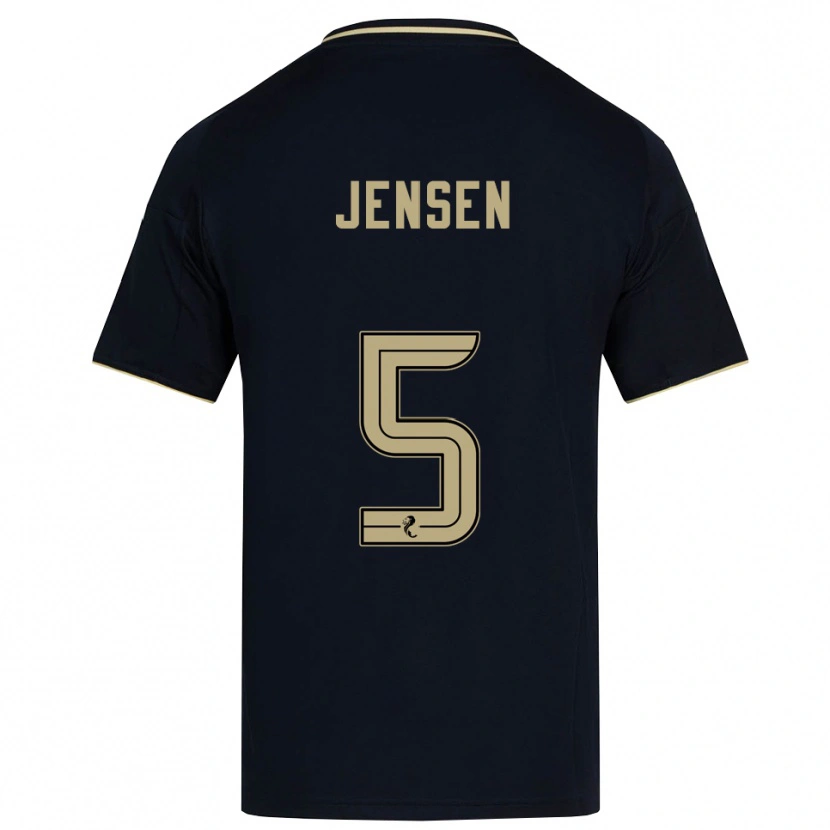 Danxen Homem Camisola Richard Jensen #5 Azul Marinho Dourado Alternativa 2025/26 Camisa