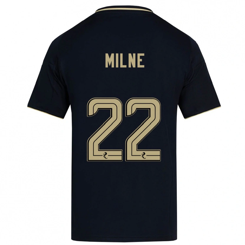 Danxen Homem Camisola Jack Milne #22 Azul Marinho Dourado Alternativa 2025/26 Camisa
