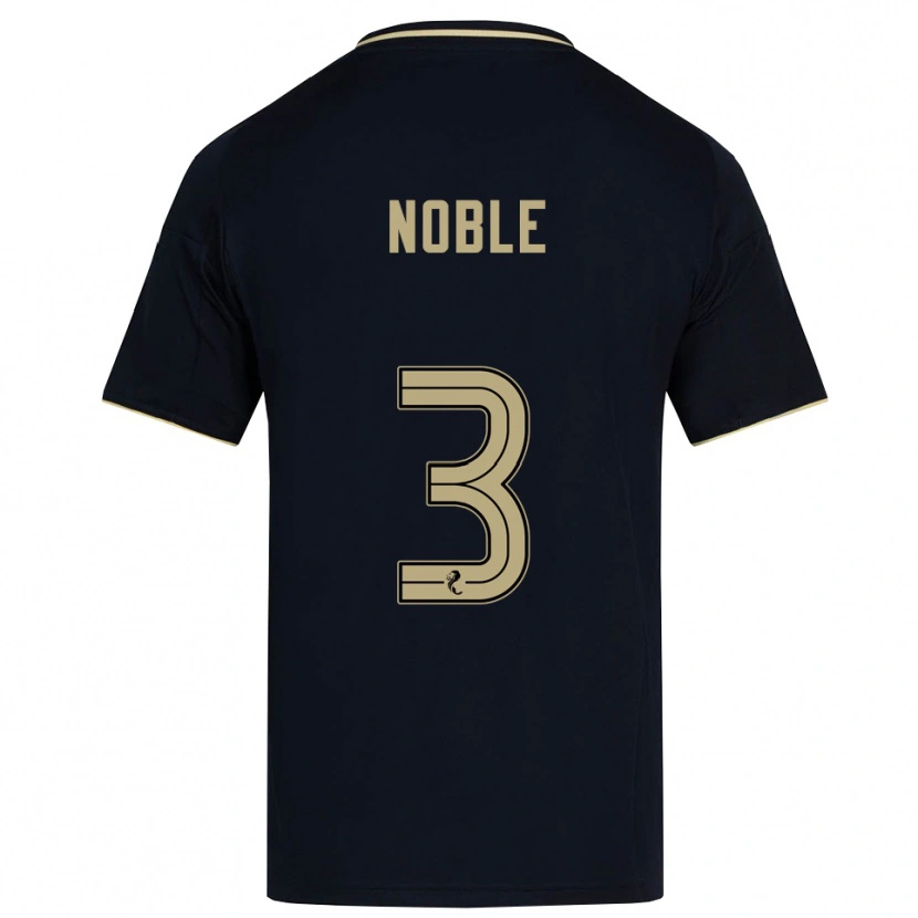 Danxen Homem Camisola Niamh Noble #3 Azul Marinho Dourado Alternativa 2025/26 Camisa