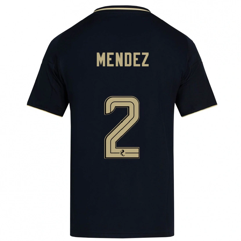 Danxen Homem Camisola Alix Mendez #2 Azul Marinho Dourado Alternativa 2025/26 Camisa