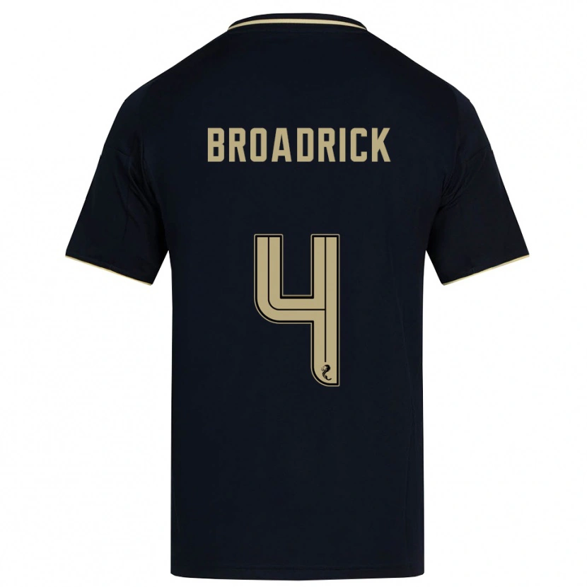 Danxen Homem Camisola Jessica Broadrick #4 Azul Marinho Dourado Alternativa 2025/26 Camisa