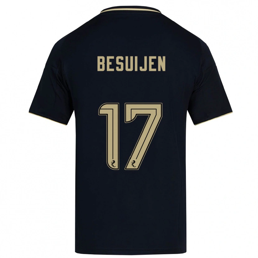 Danxen Homem Camisola Vicente Besuijen #17 Azul Marinho Dourado Alternativa 2025/26 Camisa