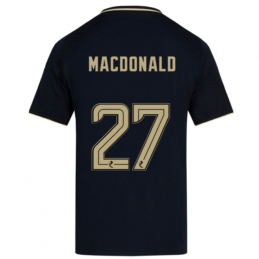 Danxen Homem Camisola Angus Macdonald #27 Azul Marinho Dourado Alternativa 2025/26 Camisa