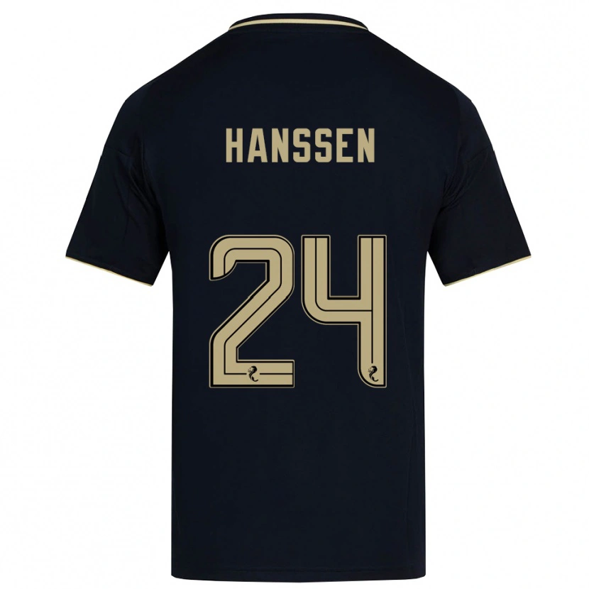 Danxen Homem Camisola Nadine Hanssen #24 Azul Marinho Dourado Alternativa 2025/26 Camisa