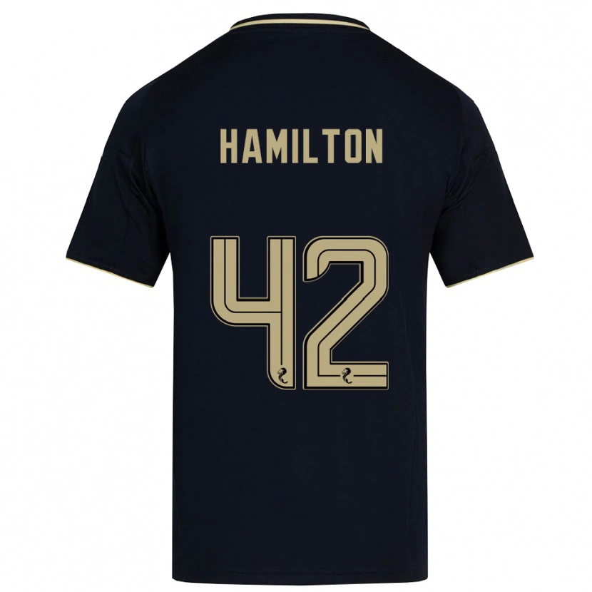 Danxen Homem Camisola Brendan Hamilton #42 Azul Marinho Dourado Alternativa 2025/26 Camisa