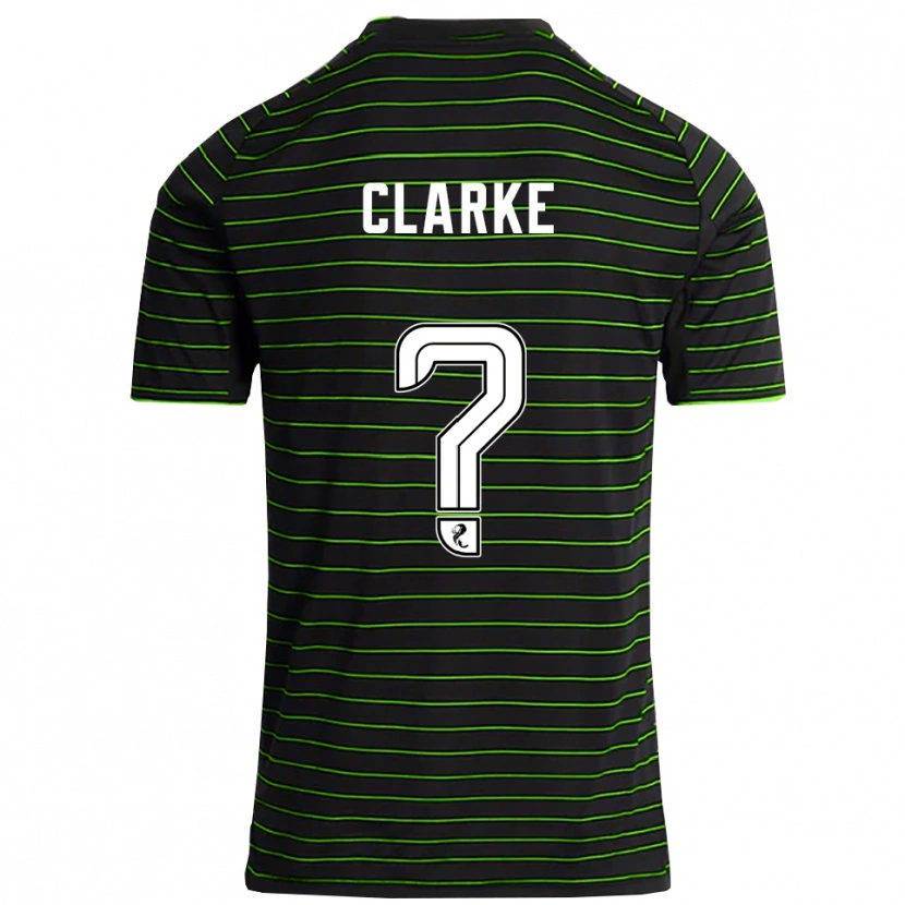 Danxen Homem Camisola Josh Clarke #0 Preto Verde Alternativa 2025/26 Camisa