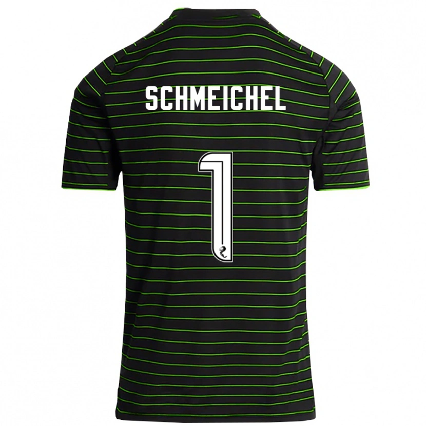 Danxen Homem Camisola Kasper Schmeichel #1 Preto Verde Alternativa 2025/26 Camisa