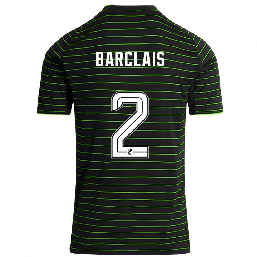 Danxen Homem Camisola Celya Barclais #2 Preto Verde Alternativa 2025/26 Camisa