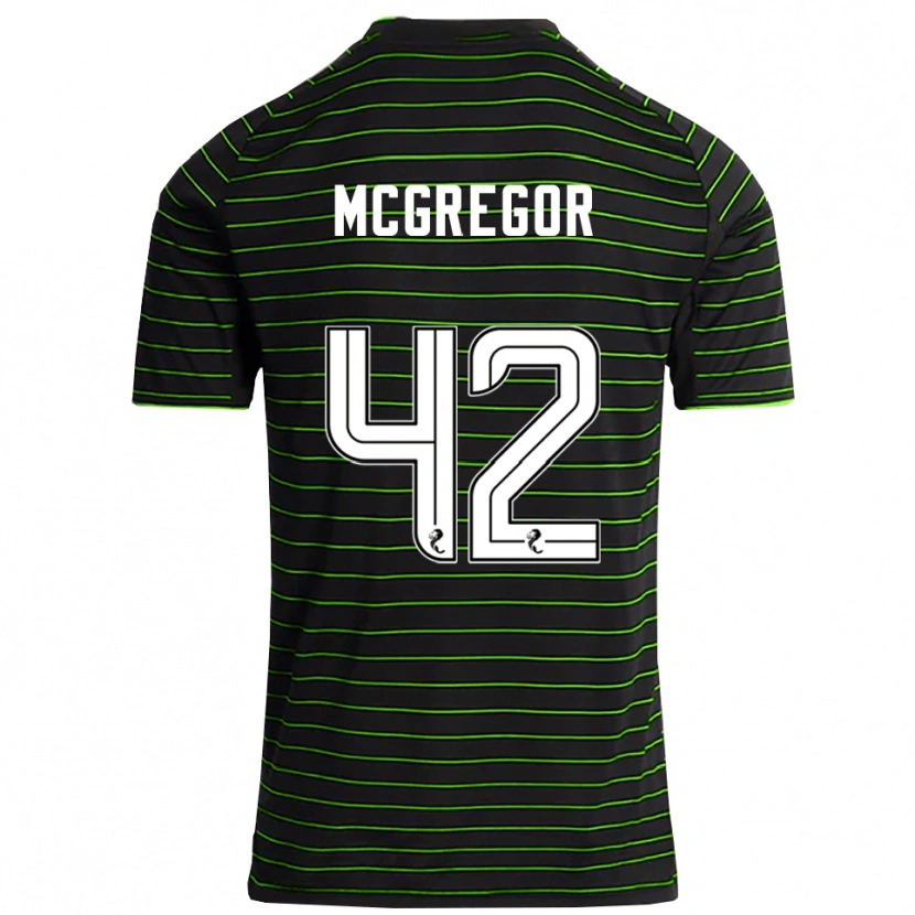 Danxen Homem Camisola Callum Mcgregor #42 Preto Verde Alternativa 2025/26 Camisa