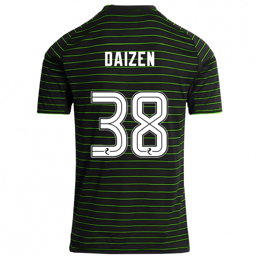 Danxen Homem Camisola Daizen Maeda #38 Preto Verde Alternativa 2025/26 Camisa