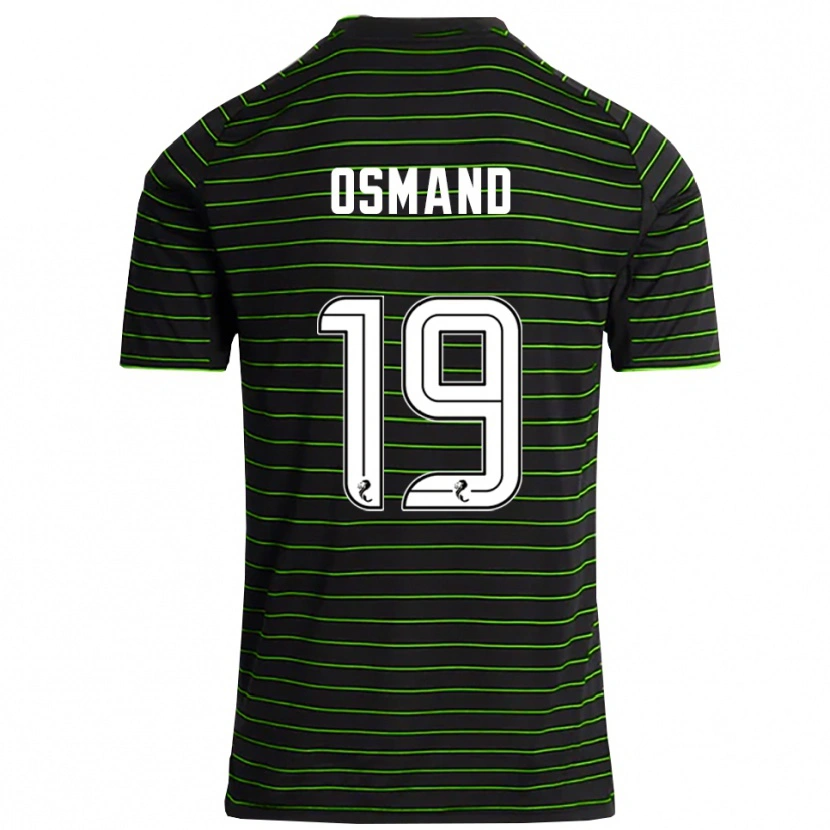 Danxen Homem Camisola Callum Osmand #19 Preto Verde Alternativa 2025/26 Camisa