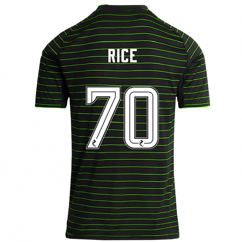 Danxen Homem Camisola Aidan Rice #70 Preto Verde Alternativa 2025/26 Camisa