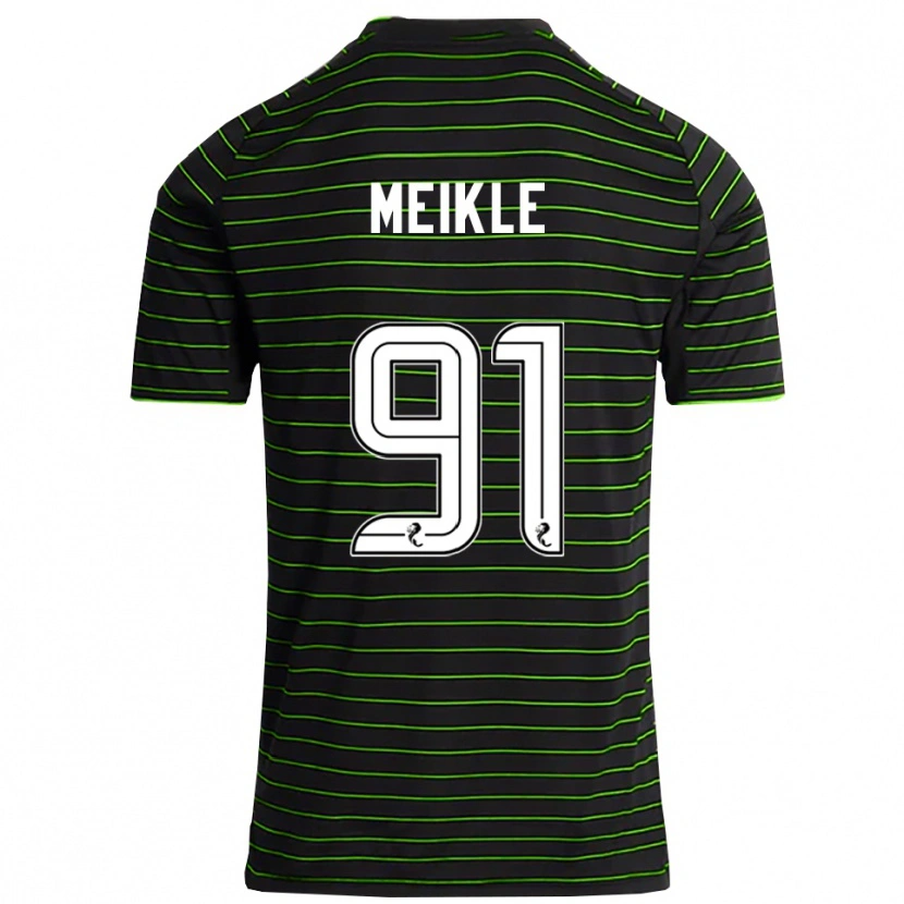 Danxen Homem Camisola Jamie Meikle #91 Preto Verde Alternativa 2025/26 Camisa