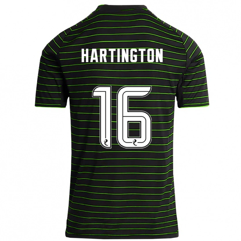Danxen Homem Camisola Owen Hartington #16 Preto Verde Alternativa 2025/26 Camisa