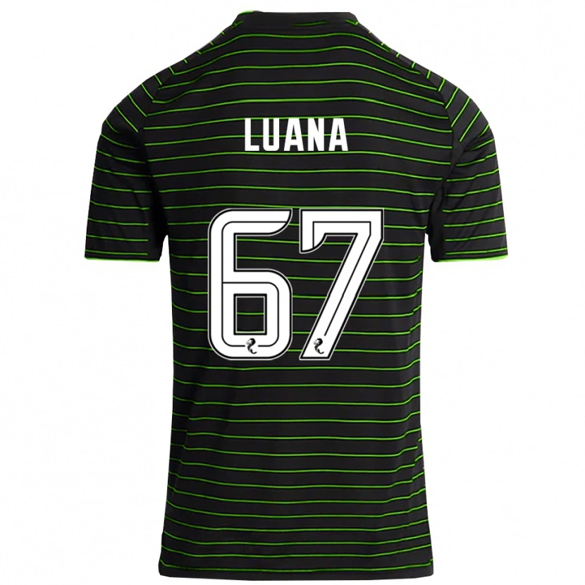 Danxen Homem Camisola Luana Muñoz #67 Preto Verde Alternativa 2025/26 Camisa