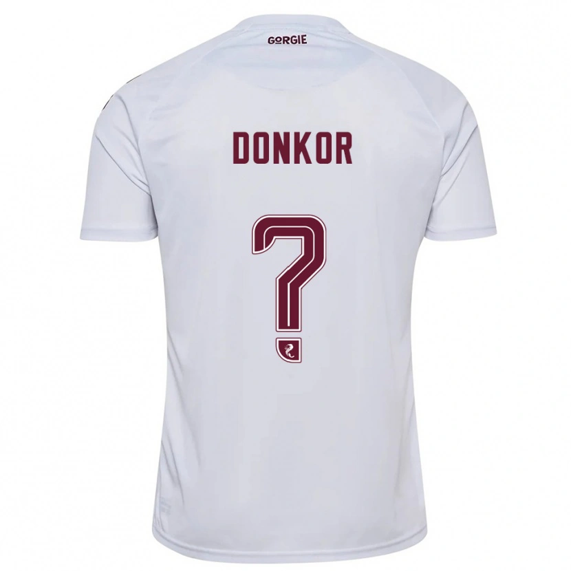Danxen Homem Camisola Jaedon Donkor #0 Branco Vinho Alternativa 2025/26 Camisa