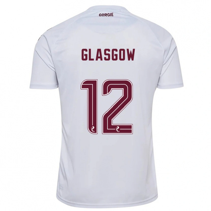 Danxen Homem Camisola Euan Glasgow #12 Branco Vinho Alternativa 2025/26 Camisa