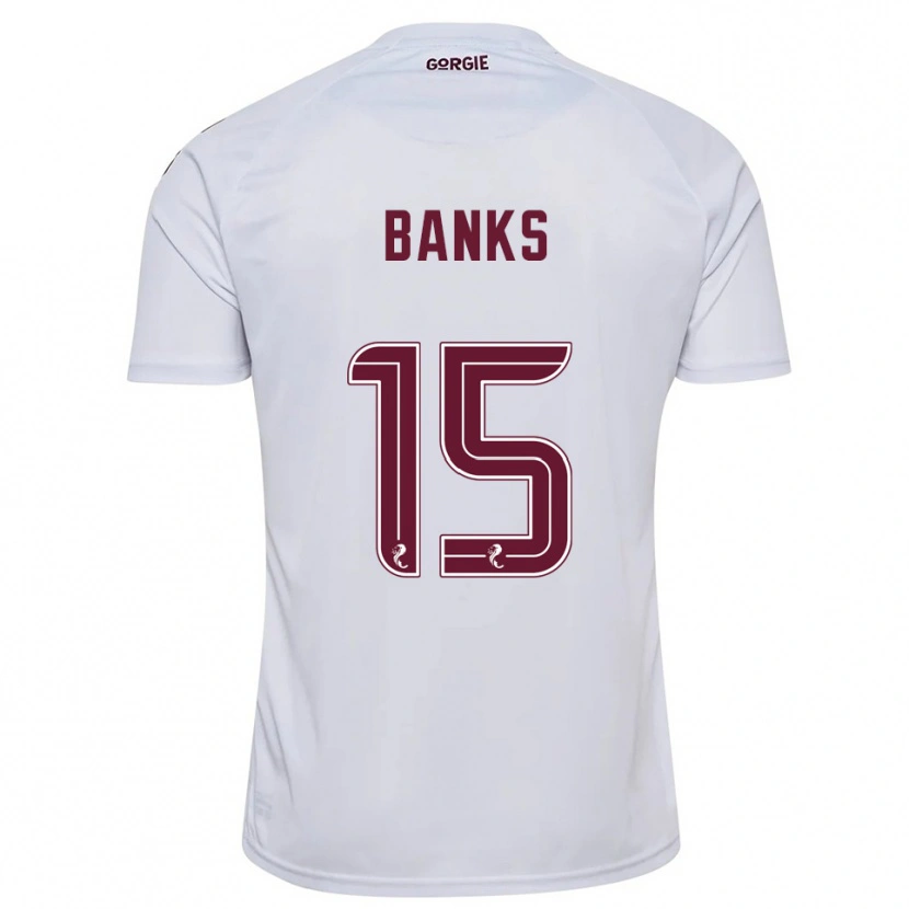 Danxen Homem Camisola Euan Banks #15 Branco Vinho Alternativa 2025/26 Camisa