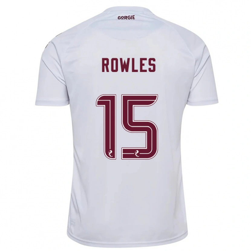 Danxen Homem Camisola Kye Rowles #15 Branco Vinho Alternativa 2025/26 Camisa