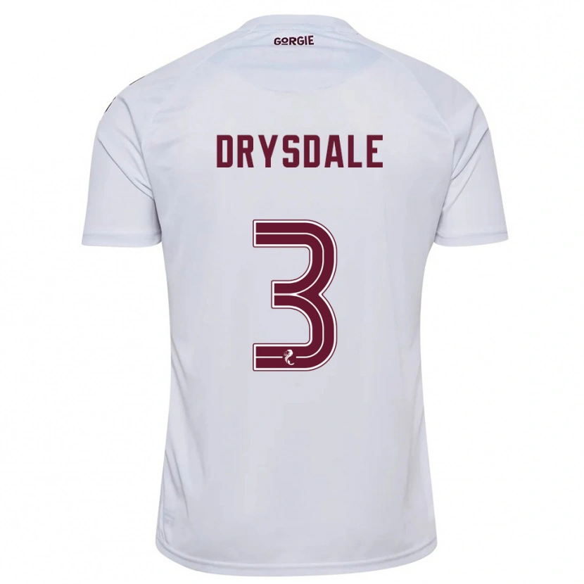 Danxen Homem Camisola Ethan Drysdale #3 Branco Vinho Alternativa 2025/26 Camisa