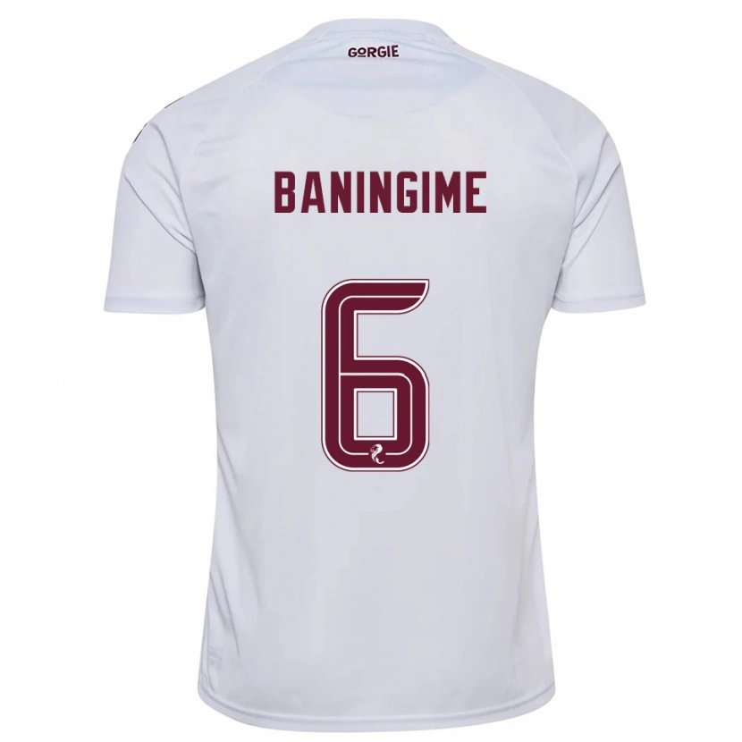 Danxen Homem Camisola Beni Baningime #6 Branco Vinho Alternativa 2025/26 Camisa